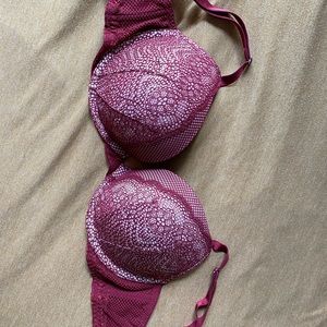 Maroon Lace Very Sexy Push Up Bra
